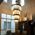 Modern Artistic Luxury Multi-layers Glam Glass Chandelier for High-Ceiling/Staircase/Foyer - 4 Layers/D40