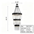 Modern Artistic Luxury Multi-layers Glam Glass Chandelier for High-Ceiling/Staircase/Foyer - 4 Layers/D40