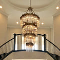 Modern Artistic Luxury Multi-layers Glam Glass Chandelier for High-Ceiling/Staircase/Foyer - 4 Layers/D40