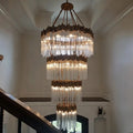 Modern Artistic Luxury Multi-layers Glam Glass Chandelier for High-Ceiling/Staircase/Foyer - 4 Layers/D40