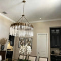 Modern Artistic Luxury Multi-layers Glam Glass Chandelier for High-Ceiling/Staircase/Foyer - 4 Layers/D40
