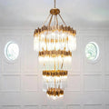 Modern Artistic Luxury Multi-layers Glam Glass Chandelier for High-Ceiling/Staircase/Foyer - 4 Layers/D40