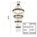Modern Artistic Luxury Multi-layers Glam Glass Chandelier for High-Ceiling/Staircase/Foyer - 4 Layers/D40