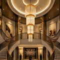 Modern Artistic Luxury Multi-layers Glam Glass Chandelier for High-Ceiling/Staircase/Foyer - 4 Layers/D40