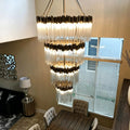 Modern Artistic Luxury Multi-layers Glam Glass Chandelier for High-Ceiling/Staircase/Foyer - 4 Layers/D40