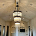 Modern Artistic Luxury Multi-layers Glam Glass Chandelier for High-Ceiling/Staircase/Foyer - 3 Layers/D30