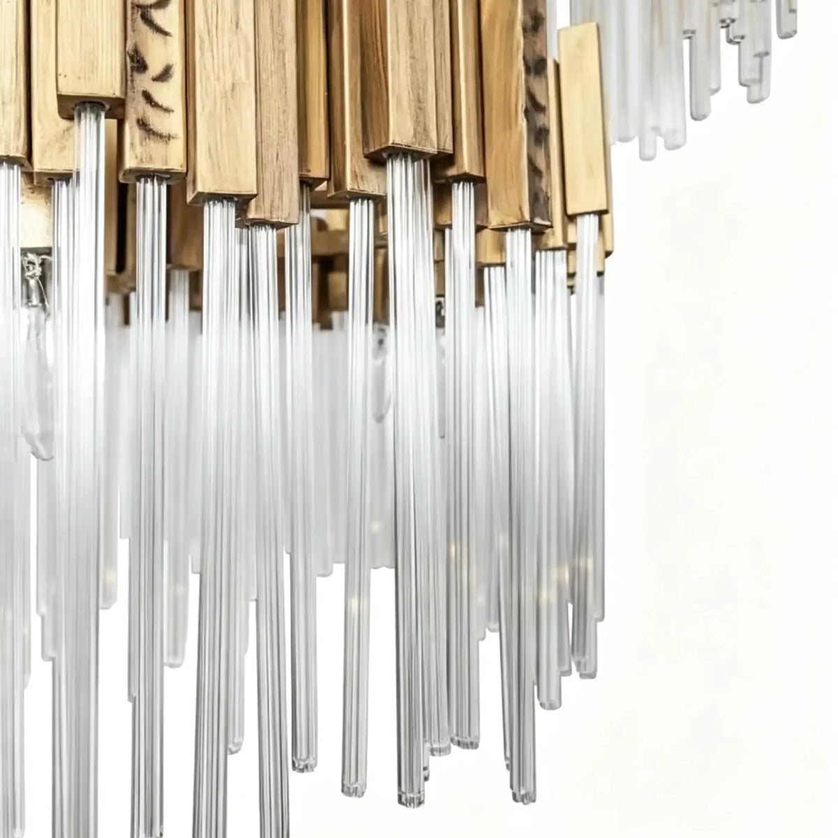 Modern Artistic Luxury Multi-layers Glam Glass Chandelier for High-Ceiling/Staircase/Foyer - 4 Layers/D40"*H95"BlackWarm LightJecanoli