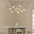 Modern Belt Alabaster Drops LED Chandelier - D74