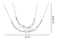 Modern Belt Alabaster Drops LED Chandelier - D74