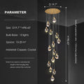Modern Crystal Chandelier Foyer Living Room Droplight Hall Decoration Lights-Chandeliers-15 Lights / D19.7