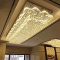 Modern Extra 2/3 Tiered Flush Mount Crystal Chandelier for Large Area-Chandeliers-Jecanoli
