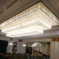 Modern Extra 2/3 Tiered Flush Mount Crystal Chandelier for Large Area-Chandeliers-Jecanoli