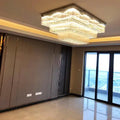 Modern Extra 2/3 Tiered Flush Mount Crystal Chandelier for Large Area-Chandeliers-Jecanoli