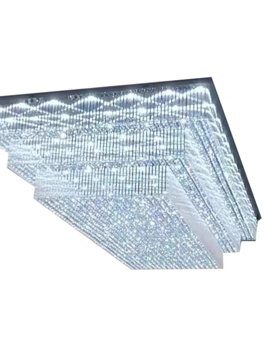 Modern Extra 2/3 Tiered Flush Mount Crystal Chandelier for Large Area-Chandeliers-Jecanoli