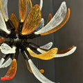 Modern Glass Firework Cluster Chandelier for Living Room/High Ceiling/Staircase - 3 Lights/D17.72''+D17.72''+D23.62''Warm LightJecanoli