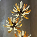 Modern Glass Firework Cluster Chandelier for Living Room/High Ceiling/Staircase - 3 Lights/D17.72''+D17.72''+D23.62''Warm LightJecanoli