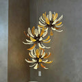 Modern Glass Firework Cluster Chandelier for Living Room/High Ceiling/Staircase - 3 Lights/D17.72''+D17.72''+D23.62''Warm LightJecanoli
