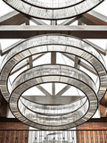 Modern Luxury Layered Fluted Crystal Ring Ceiling Light - D23.6