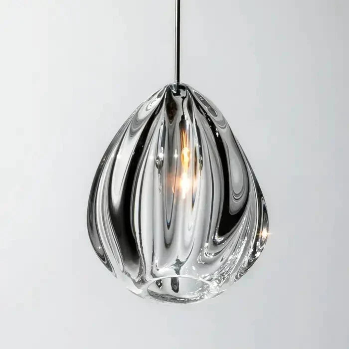 Modern Nordic Style Hand Blown Glass Pendant Crystal Chandelier For Dining Room/Living Room/Stairwell-10 Lights/D19.7"*H118.1"-Round-Black-Warm Light- - Manor Lights
