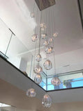 Modern Nordic Style Hand Blown Glass Pendant Crystal Chandelier For Dining Room/Living Room/Stairwell-10 Lights/D19.7