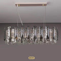 Modern Smoky Gray Crystal Chandelier Gleamy Light Fixture for Living/Dining Room/ Bedroom/ Home Office-Chandeliers-Jecanoli