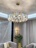 Modern Smoky Gray Crystal Chandelier Gleamy Light Fixture for Living/Dining Room/ Bedroom/ Home Office-Chandeliers-Jecanoli