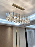 Modern Smoky Gray Crystal Chandelier Gleamy Light Fixture for Living/Dining Room/ Bedroom/ Home Office-Chandeliers-Jecanoli