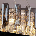 Modern Smoky Gray Crystal Chandelier Gleamy Light Fixture for Living/Dining Room/ Bedroom/ Home Office-Chandeliers-Jecanoli