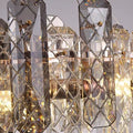 Modern Smoky Gray Crystal Chandelier Gleamy Light Fixture for Living/Dining Room/ Bedroom/ Home Office-Chandeliers-Jecanoli