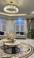Modern Smoky Gray Crystal Chandelier Gleamy Light Fixture for Living/Dining Room/ Bedroom/ Home Office-Chandeliers-Jecanoli