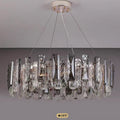 Modern Smoky Gray Crystal Chandelier Gleamy Light Fixture for Living/Dining Room/ Bedroom/ Home Office-Chandeliers-Jecanoli
