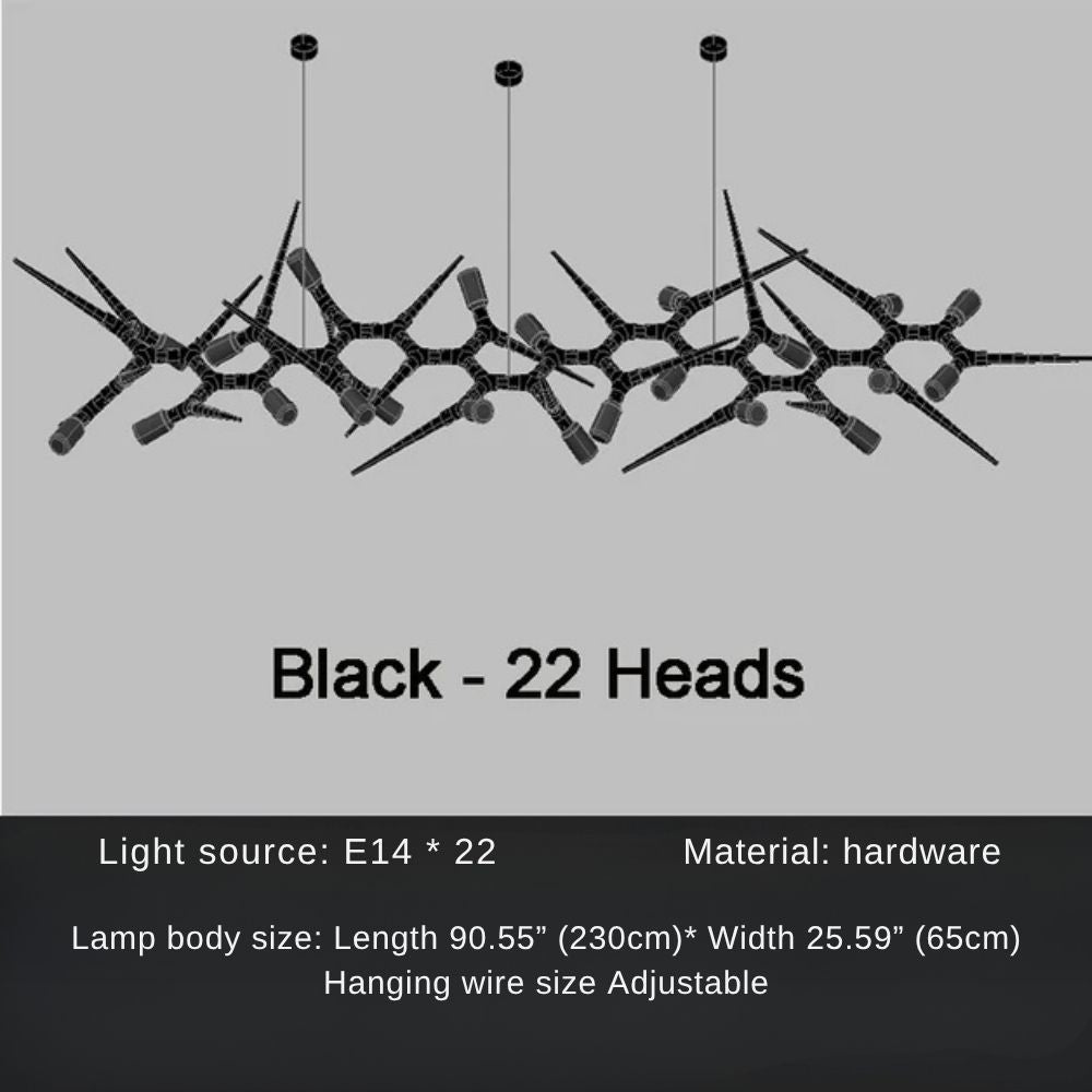 Modern Trendy Dining Room Lighting - 177” (L450cm)Warm light 3000KJecanoli