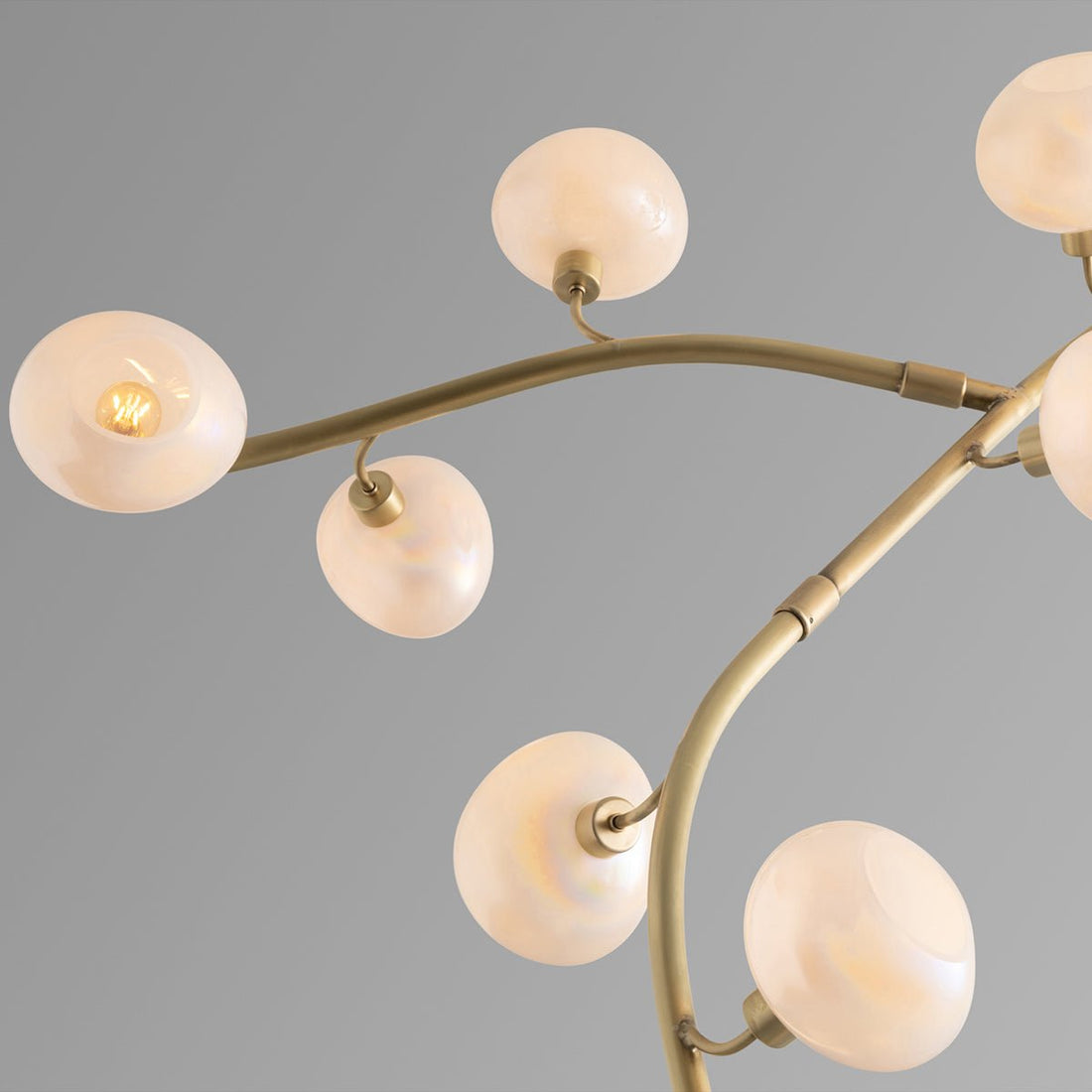 Modern Vertical Branches Glass Globe Chandelier - L84"*W48"*H48"(L213.36cm*W121.92cm*H121.92cm)Warm LightJecanoli