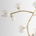 Modern Vertical Branches Glass Globe Chandelier - L84
