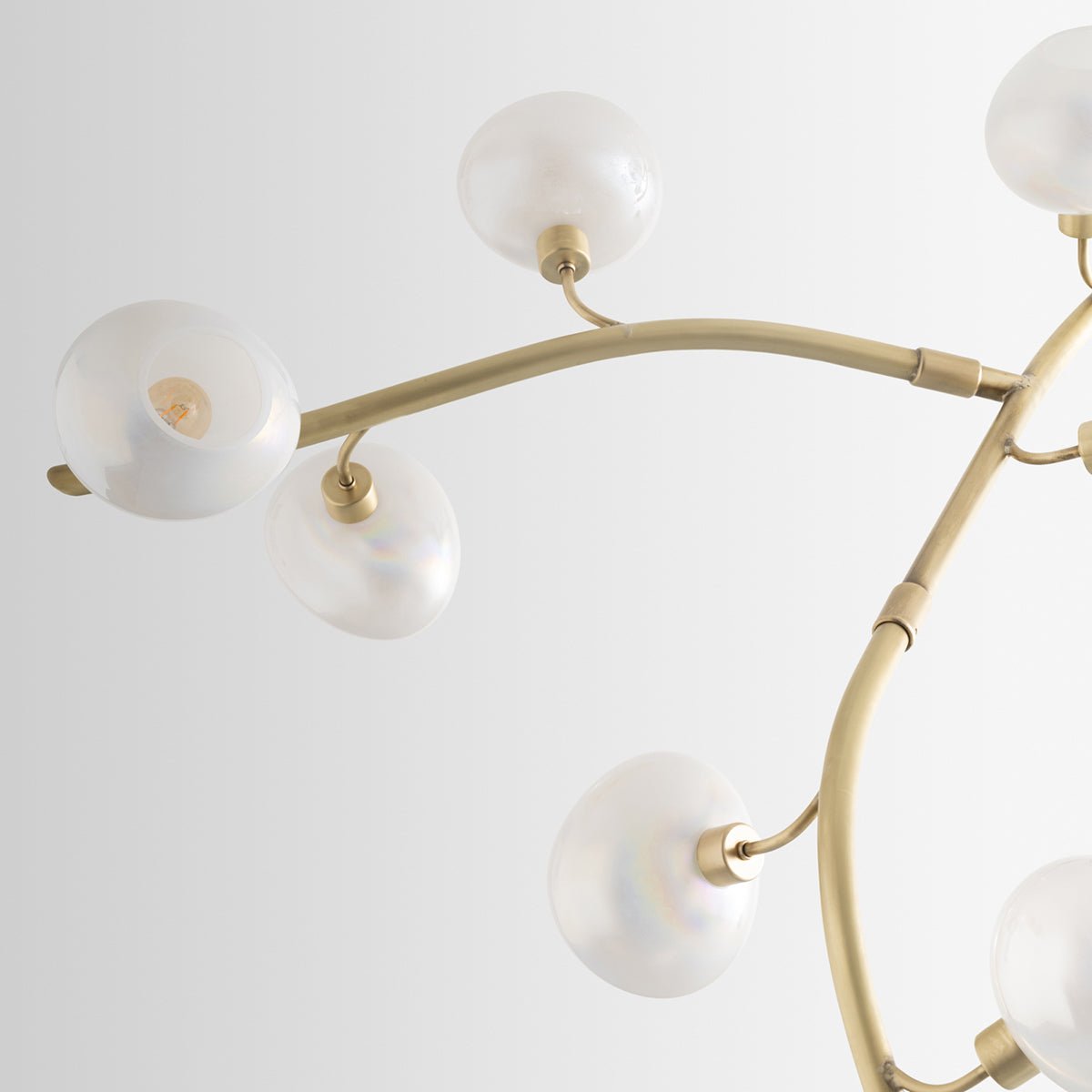 Modern Vertical Branches Glass Globe Chandelier - L84"*W48"*H48"(L213.36cm*W121.92cm*H121.92cm)Warm LightJecanoli