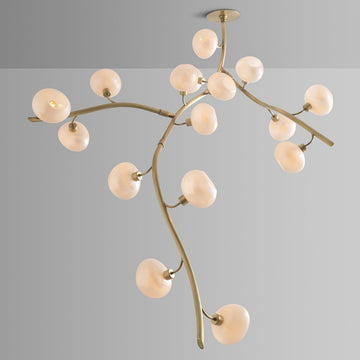 Modern Vertical Branches Glass Globe Chandelier - L84"*W48"*H48"(L213.36cm*W121.92cm*H121.92cm)Warm LightJecanoli