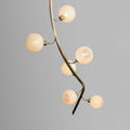 Modern Vertical Handcrafted Glass Globe Chandelier for High Ceilings - D45