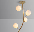 Modern Vertical Handcrafted Glass Globe Chandelier for High Ceilings - D45