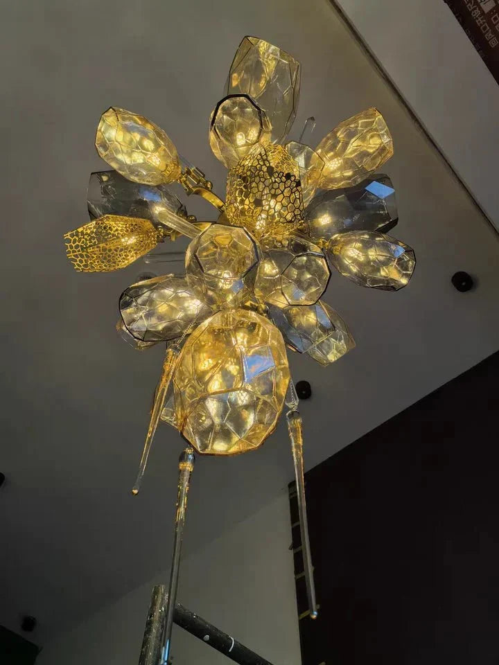Modern Wine Glass Shape Chandelier Italian Light Luxury Light Fixture for Dining Room/Living Room-Chandeliers-Jecanoli