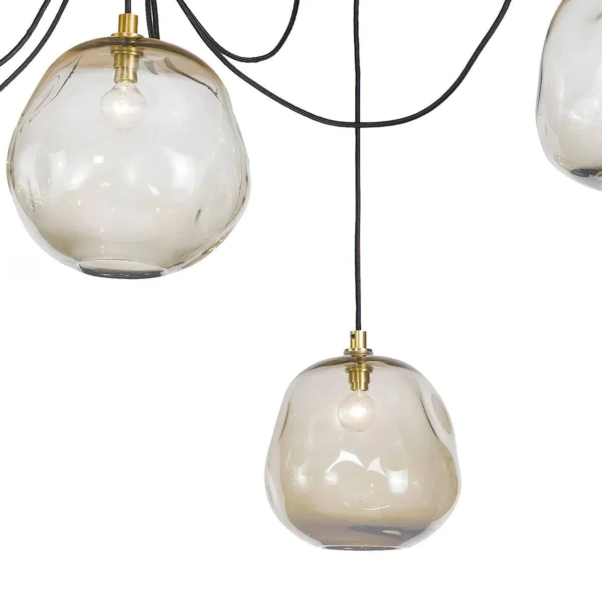Molten Spider Small With Smoke Glass - Natural Brass + SmokeJecanoli