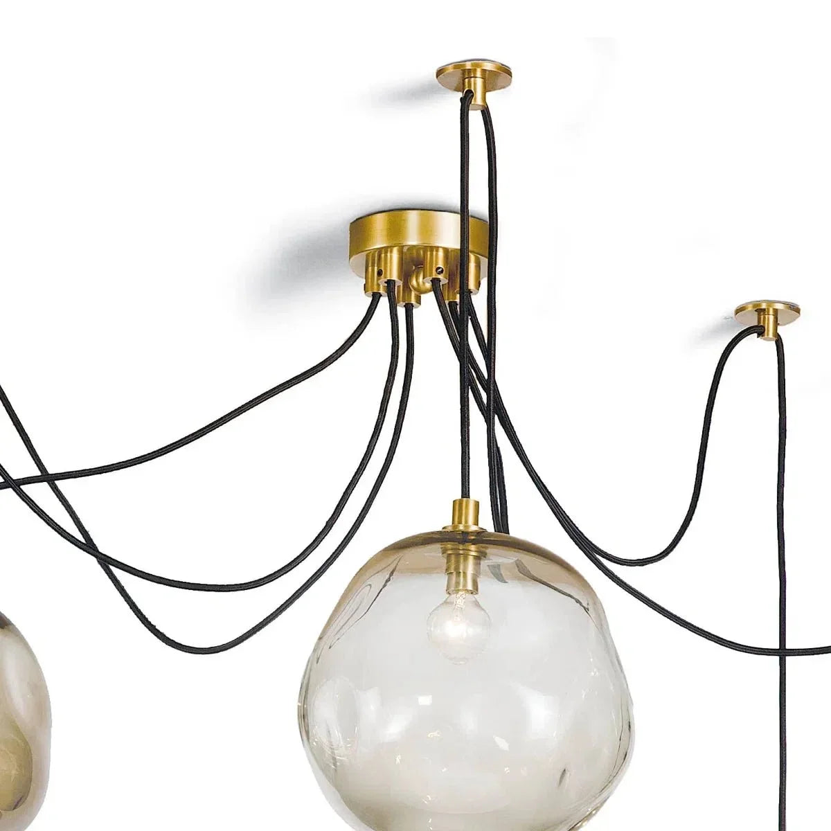 Molten Spider Small With Smoke Glass - Natural Brass + SmokeJecanoli