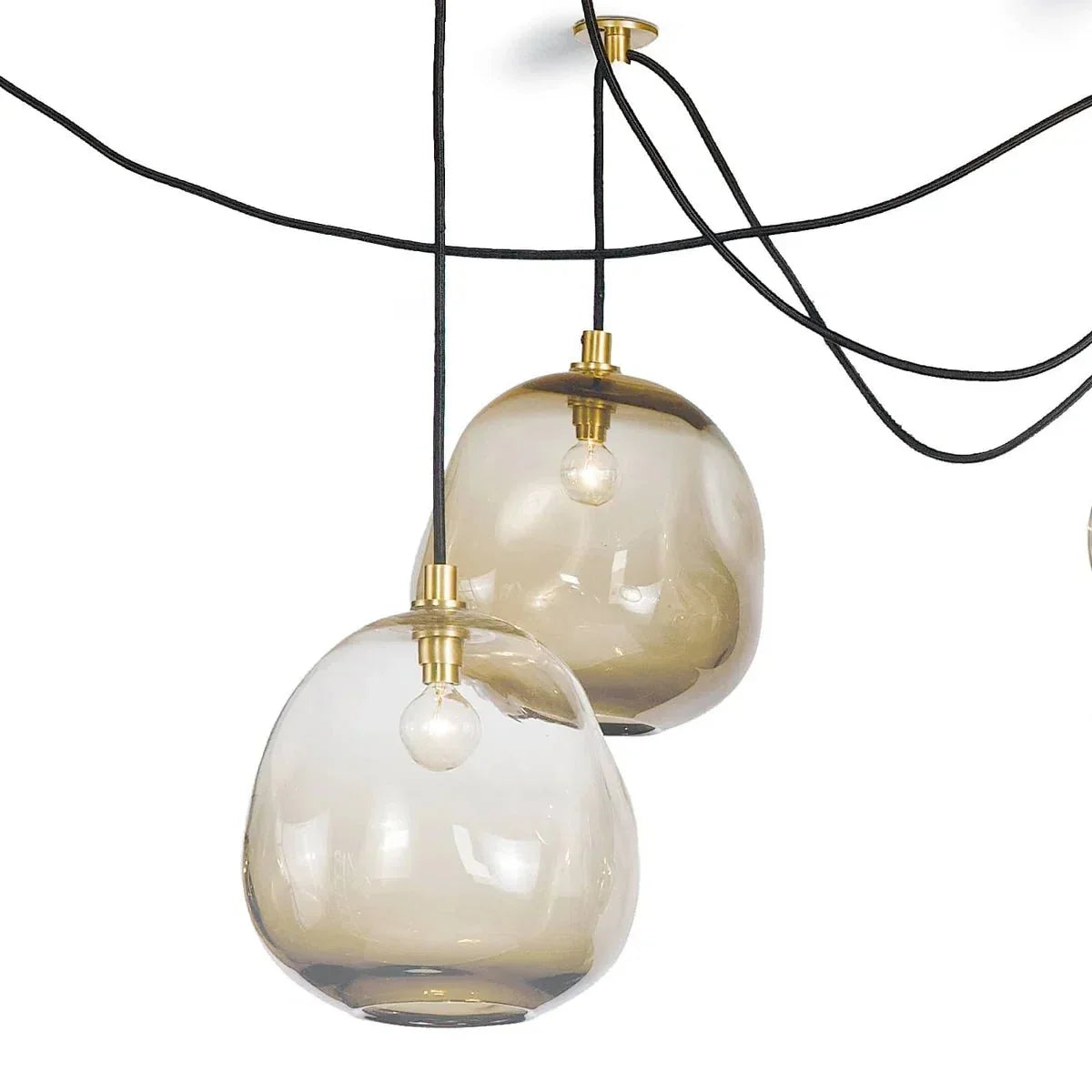Molten Spider Small With Smoke Glass - Natural Brass + SmokeJecanoli