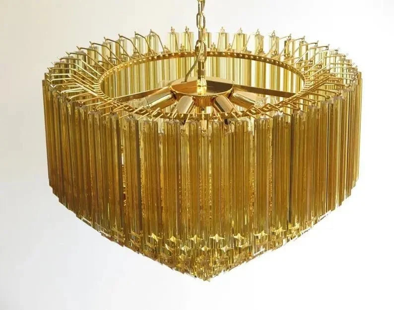 Murana Glass Chandelier – Amber - Brass - Jecanoli
