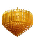 Murana Glass Chandelier – Amber - Nickel - Jecanoli