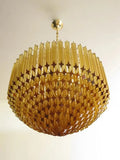 Murana Glass Chandelier – Amber - Brass - Jecanoli