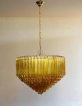 Murana Glass Chandelier – Amber - Brass - Jecanoli