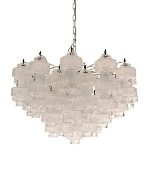 Murano Chandelier – 37 glasses- Transparent - Jecanoli