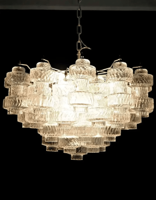 Murano Chandelier – 37 glasses- Transparent - Jecanoli