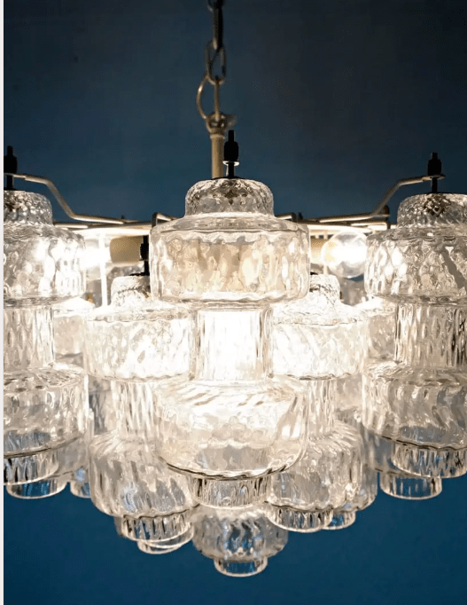 Murano Chandelier – 37 glasses- Transparent - Jecanoli