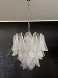 Murano Chandelier – Rondini – 41 glass leaves – Transparent - Brass - Manor Lights